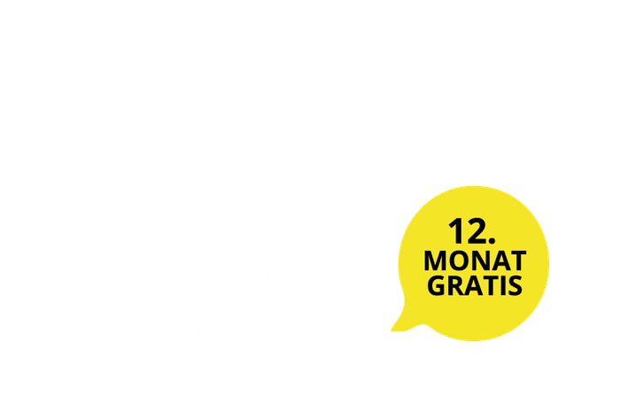 Tarifinformation Raiffeisen Mobil M, 1000 Min/SMS und 50.000MB inkludiert, 12. Monat gratis